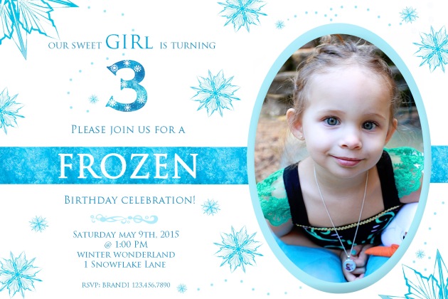 Frozen Invitations | Posh Little Designs